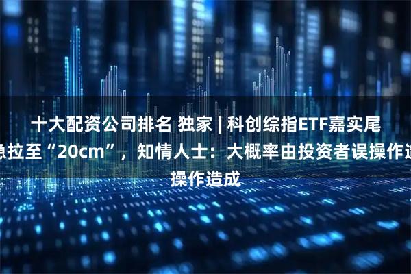 十大配资公司排名 独家 | 科创综指ETF嘉实尾盘急拉至“20cm”，知情人士：大概率由投资者误操作造成